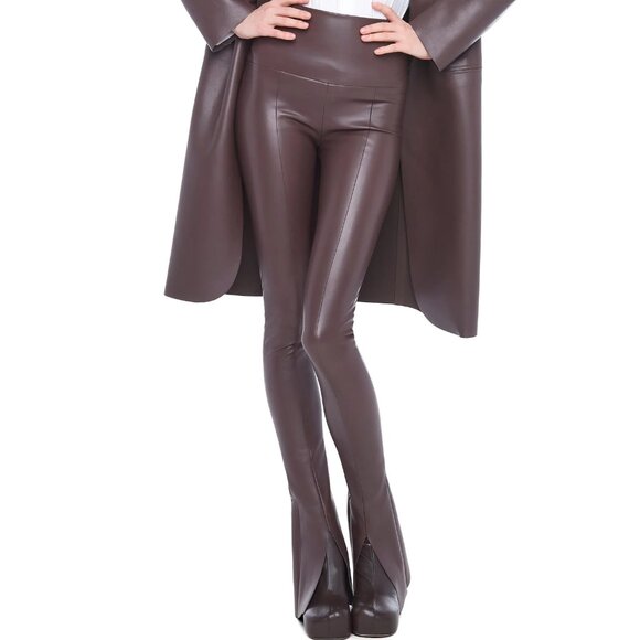 Norma Kamali Brown Spat Legging, S - Picture 4 of 6